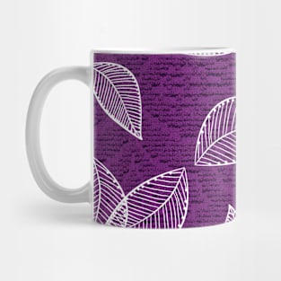 Retro Purple Leaves Mug